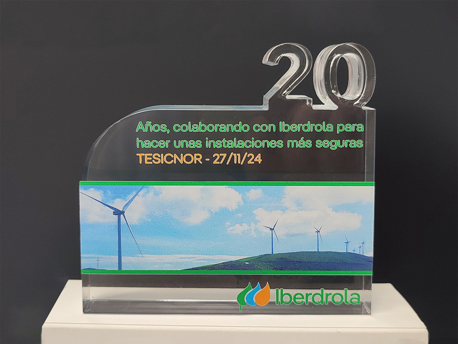 Reconocimiento Iberdrola a 20 años de colaboración